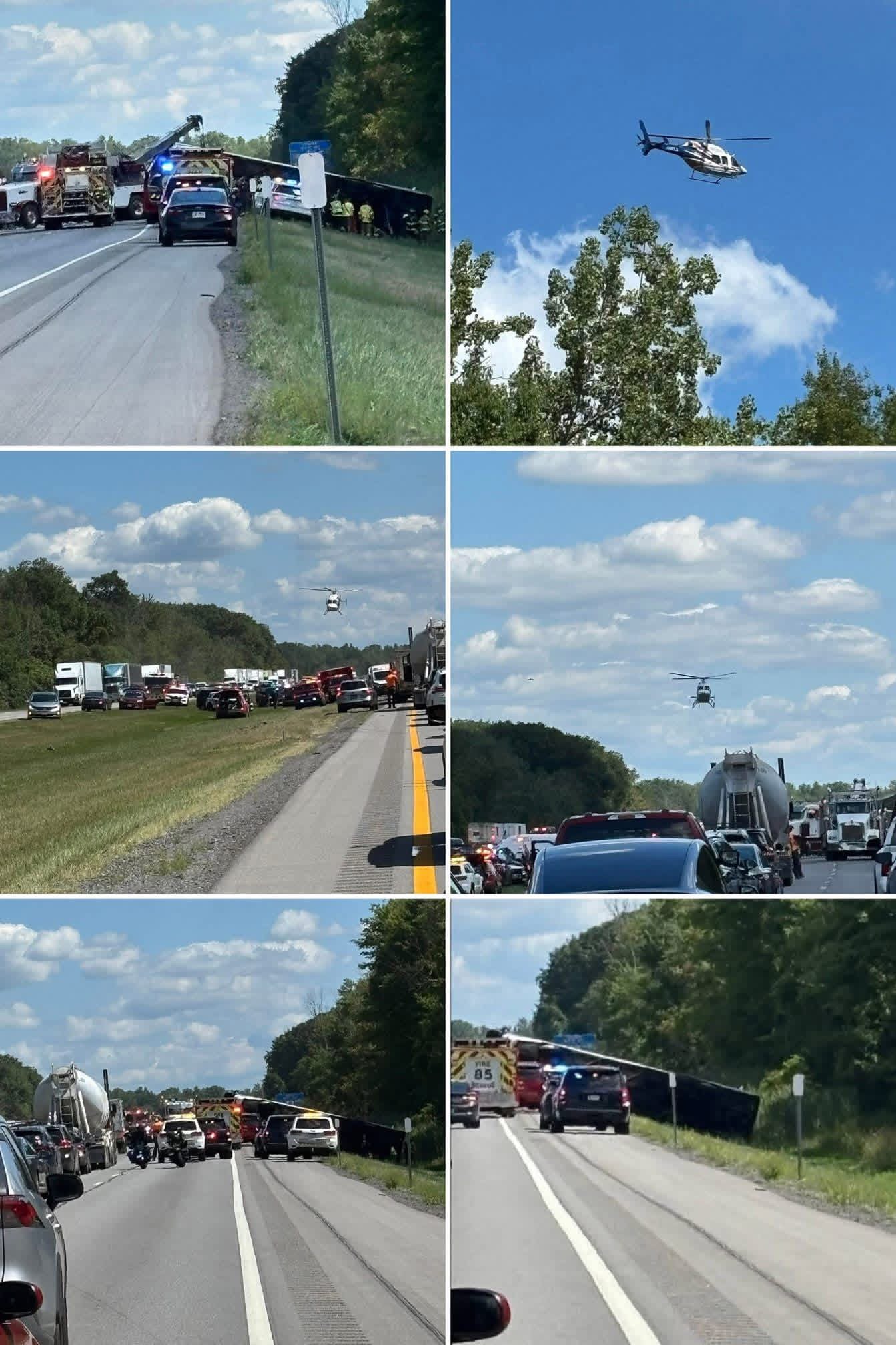 Tour Bus Rollover on I-90 in Pembroke Leaves At Least Four Dead, Dozens Injured